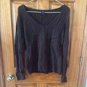 GAP Brown Cable Knit Sweater
